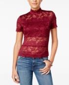 Guess Shayna Mock-turtleneck Lace Top