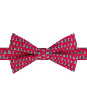 Tommy Hilfiger Men's Snow Tree Print Pre-tied Bow Tie