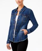 Style & Co Frayed Denim Jacket, Only At Macy's