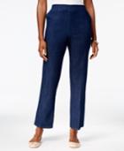 Alfred Dunner Sierra Madre Collection Pull-on Blue Wash Ankle Jeans