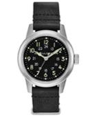 Limited Edition Bulova Men's Hack Black Leather Strap Watch 38mm, Created For Macy's - A Limited Edition