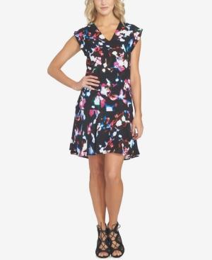 1.state Printed Cap-sleeve Dress