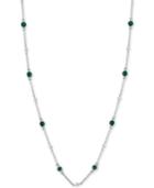 Brasilica By Effy Emerald (1-1/4 Ct. T.w.) & Diamond (1/8 Ct. T.w.) 18 Collar Necklace In 14k White Gold
