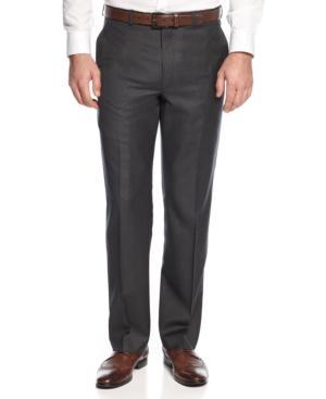 Lauren By Ralph Lauren Solid Charcoal Dress Pants Big And Tall