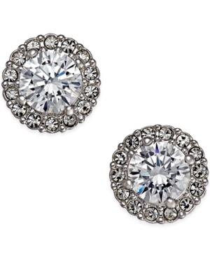 Danori Gold-tone Crystal Halo Stud Earrings, Created For Macy's