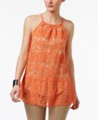 Alfani Lace Peplum Halter Top, Only At Macy's
