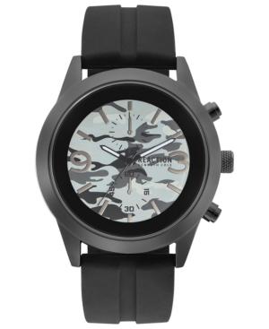Kenneth Cole Reaction Men's Black Silicone Strap Watch 47mm