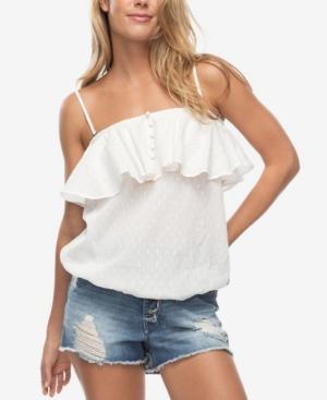 Roxy Juniors' Cotton Flounce Top
