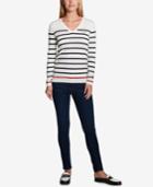 Tommy Hilfiger Striped Anchor Sweater, Created For Macy's
