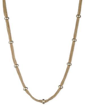 Anne Klein Gold-tone Mesh Strand Necklace