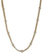 Anne Klein Gold-tone Mesh Strand Necklace