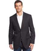 Alfani Big And Tall Black Herringbone Sportcoat