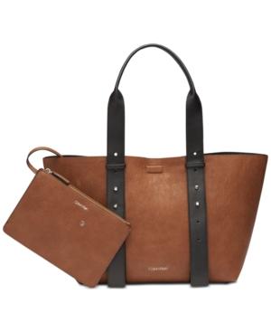 Calvin Klein Jane Leather Medium Tote