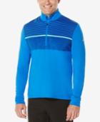 Callaway Men's Shadow-striped Quarter-zip Thermal Shirt