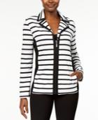 Karen Scott Striped Active Jacket, Created For Macy's