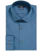 Boss Men's Slim-fit Gingham Cotton Dress Shirt