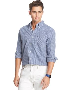 Izod Essential Big And Tall Long-sleeve Gingham Shirt