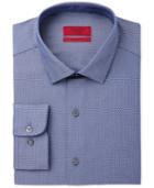 Alfani Black Men's Regular Fit Performance Blue Texture Dress Shirt, Only At Macy's