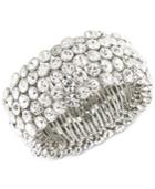 Carolee Silver-tone Crystal Stretch Bracelet