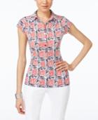 Alfani Printed Polo Top, Only At Macy's