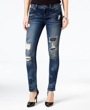 Miss Me Ripped Dark Blue Wash Skinny Jeans