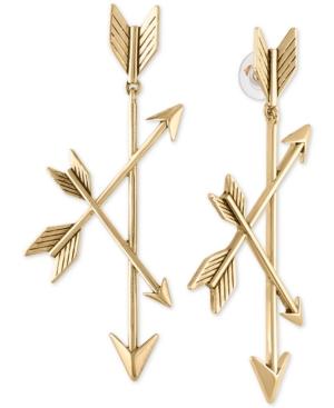 Rachel Rachel Roy Gold-tone Triple-arrow Drop Earrings