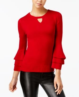 Bcx Juniors' Ruffle-sleeve Sweater