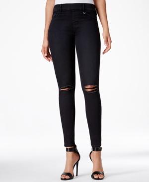 True Religion Ripped Dark Blue Wash Pull-on Runway Leggings