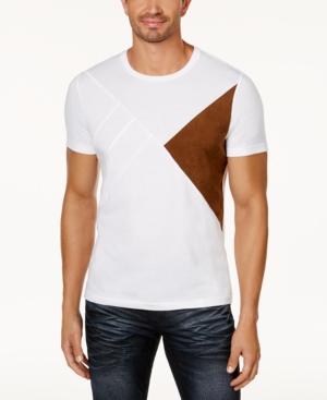 Inc International Concepts Men's Colorblocked Faux-suede T-shirt, Only At Macy's