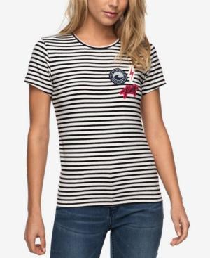 Roxy Juniors' Striped Patches T-shirt