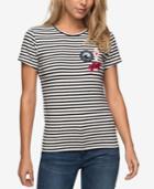 Roxy Juniors' Striped Patches T-shirt