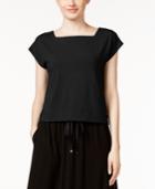 Eileen Fisher Petite Square-neck Crop Top