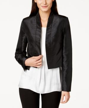 Calvin Klein Satin Open-front Cropped Jacket