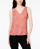 Bar Iii Textured V-neck Top, Created For Macy's
