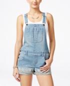 American Rag Juniors' Embroidered Denim Shortalls, Only At Macy's