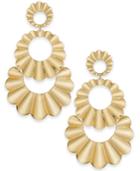 Kate Spade New York Gold-tone Scalloped Triple Drop Earrings