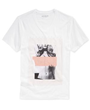 Guess Men's Censored Girl Graphic-print V-neck T-shirt
