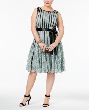 Sl Fashions Plus Size Lace Fit & Flare Dress