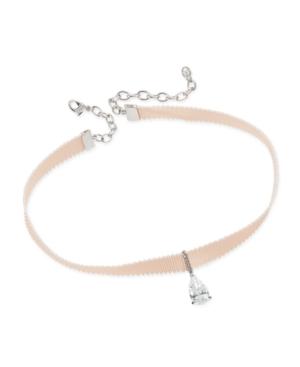 Danori Crystal Drop Grosgrain Ribbon Choker Necklace, Created For Macy's
