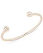 Dkny Crystal And Logo Open Cuff Bracelet, Created For Macy's