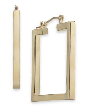 Square Hoop Earrings In 14k Gold