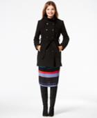 Dkny Double-breasted Belted Peacoat