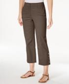 Jm Collection Petite Cropped Snap-button Pants, Only At Macy's