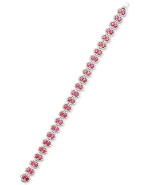 Certified Ruby Tennis Bracelet (12 Ct. T.w.) In Sterling Silver