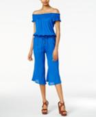 Jack By Bb Dakota Cropped Off-the-shoulder Jumpsuit