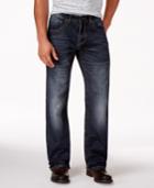 Inc International Concepts Dark Blue Wash Faded Jeans, Only At Macy's