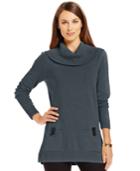 Jeanne Pierre Cowl-neck Pocketed Sweater