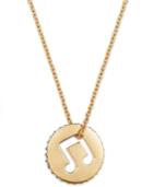 Eliot Danori Necklace, 18k Gold-plated Musical Note Pendant Necklace