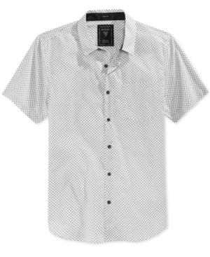 Guess Men's Diamond Grid Short-sleeve Shirt