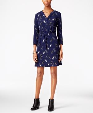 G.h. Bass & Co. Owl-print Fit & Flare Dress